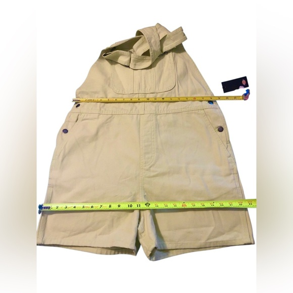Dickies Women's Duck Bib logo citron green Shortalls size XL new - Picture 4 of 4